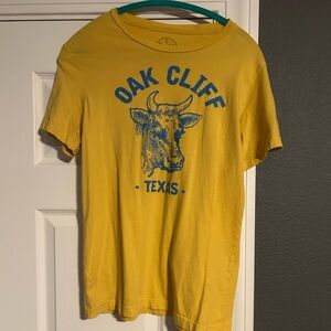 NWOT Oak Cliff Yellow Graphic Tee